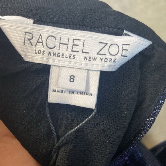 Rachel Zoe Jumpsuit Womens 8 Blue Sparkle Sleeveless‎ Wide Leg Party Sleeveless - Picture 9 of 14